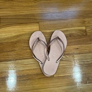 Havaianas gold flip flops